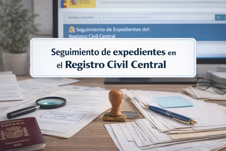 Seguimiento de expedientes en el Registro Civil Central