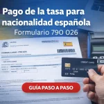 Formulario 790 026: pago de la tasa para nacionalidad española