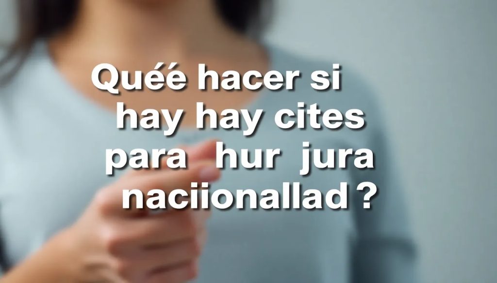 ¿Qué hacer si no hay citas para la jura de nacionalidad?